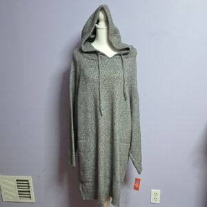 State of Day Gray Hooded Sweater‎ Dress